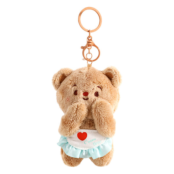 e Butter Bear Plyschdocka Leksak Söt Nyckelring Väska Hänge Brown ONE SIZE