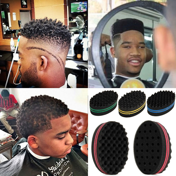 Svart Man Hårfläta Twist Svamp Fir Afro Dreadlocks Curl Br