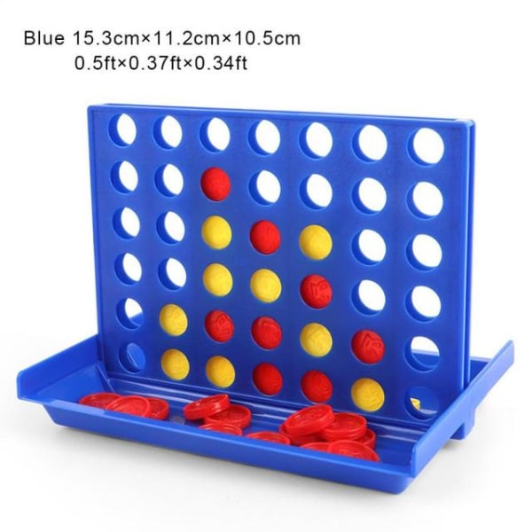 Sammenleggbar Connect 4 In A Line Brettspill Barnepedagogisk Blue one size