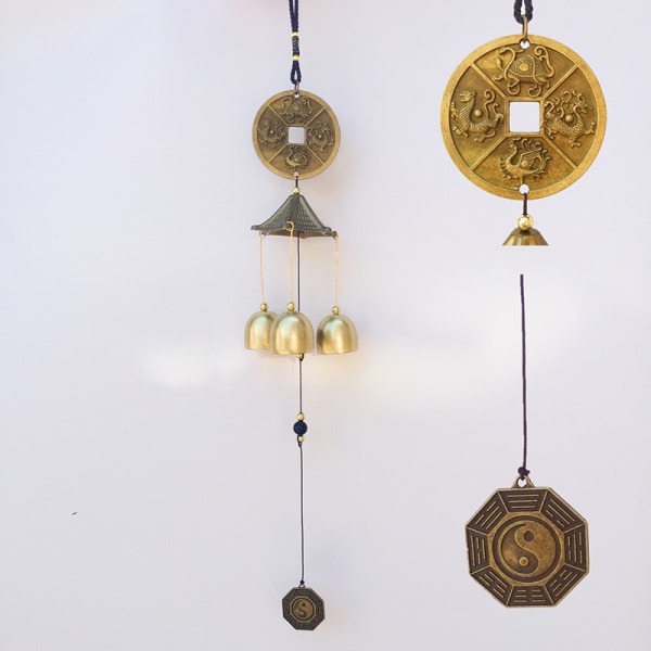 Antik Wind Chime Kobber Yard Have Udendørs Living Dekoration 12 one size