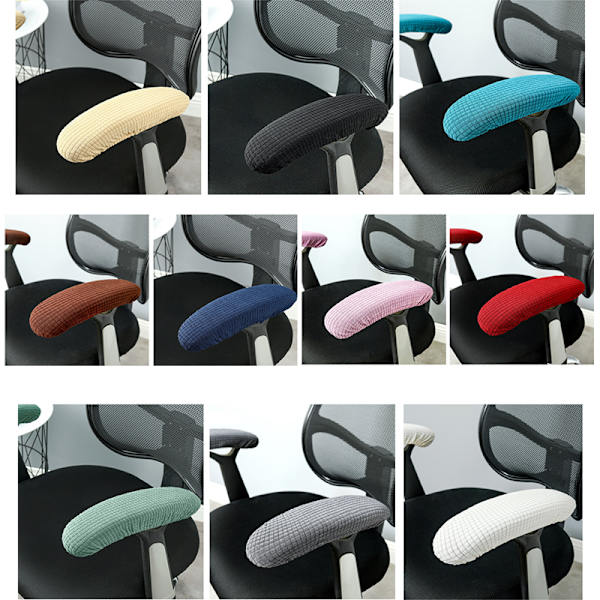 Kontor Computer Stol Arm Armlæn Slipcovers Betræk Puder Flexib Gray one size