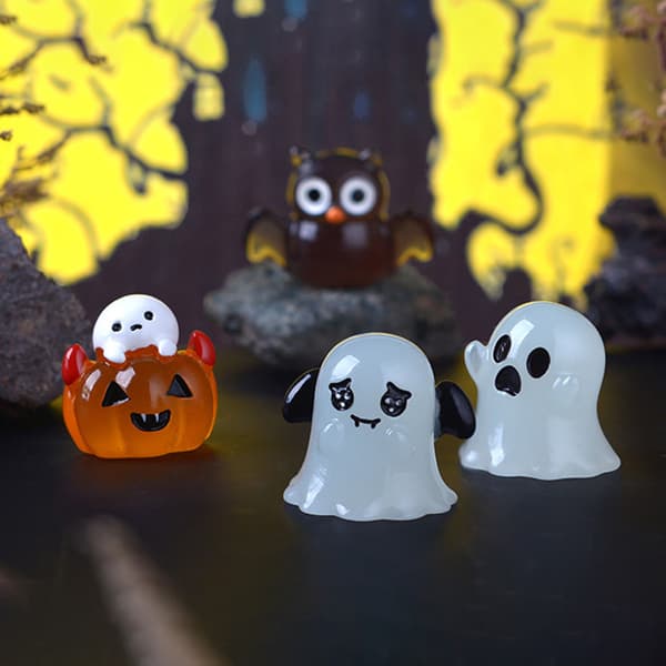 Uusi Halloween Pöllö Aave Valosarjoja Mikro Maisema Pieni O E