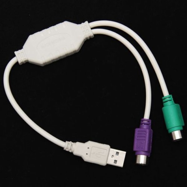 USB-han til PS2-hun-kabeladapterkonverter til tastatur