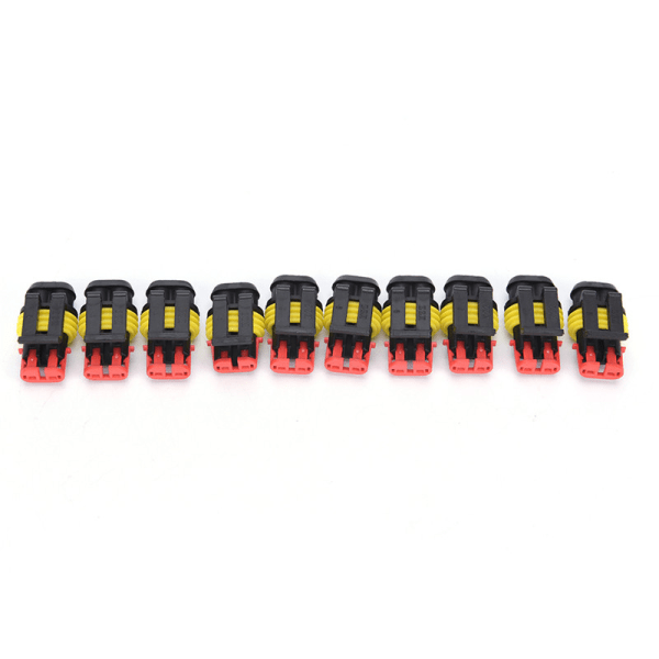 10 sett 2-pins forseglet vanntett elektrisk ledningskontakt P Multicolor 10 Kits