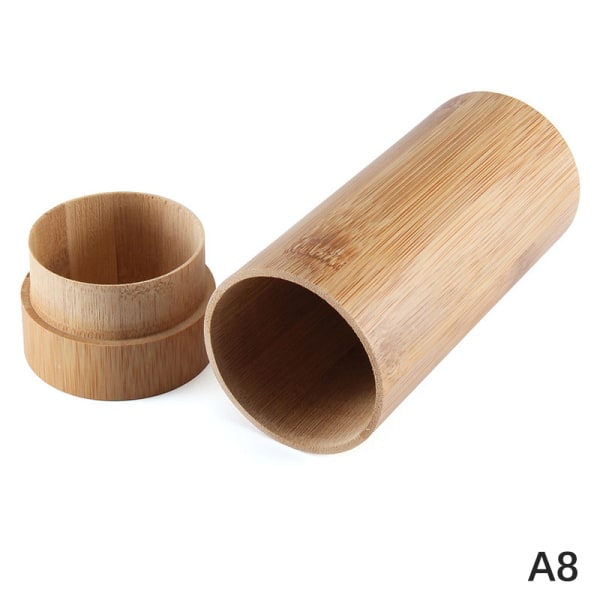 Fuld Bambus Træ Cylinder Brille Etui Bambus og Træ Special A8 A8