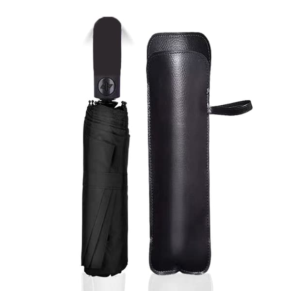 Svart PU- cover Case vattentätt paraply 1PCS