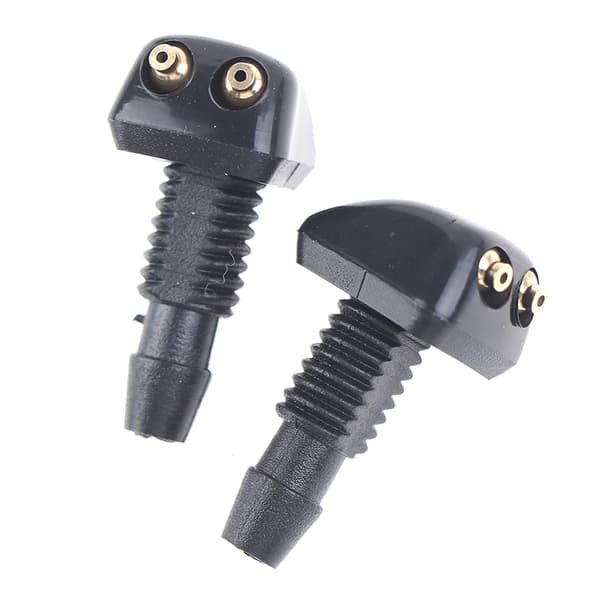 2x Universal Front Vindusspyler Visker Munnstykke Sprøyter Vann Black one size