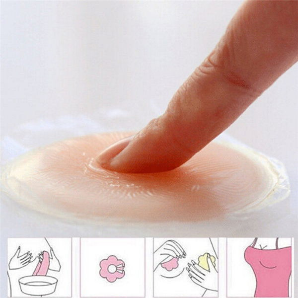 1 par självhäftande silikonbröstbehå Kronblad Hjärta Nipple Cov Nude 3-Heart:5.5*5.5CM