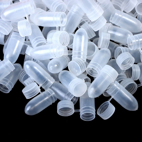100 stk bærbart flipplokk gjennomsiktig kapseloppbevaringsbeholder onesize