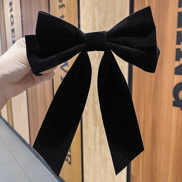 Elegantti Sametti Jousi Hiuspinni Nauha Jousi Poninhäntä Barrette H A4