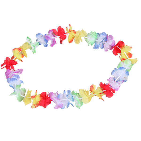 10st Hawaiian Flower Leis Garland Necklace Fancy Dress Party H Multicolor 10pcs