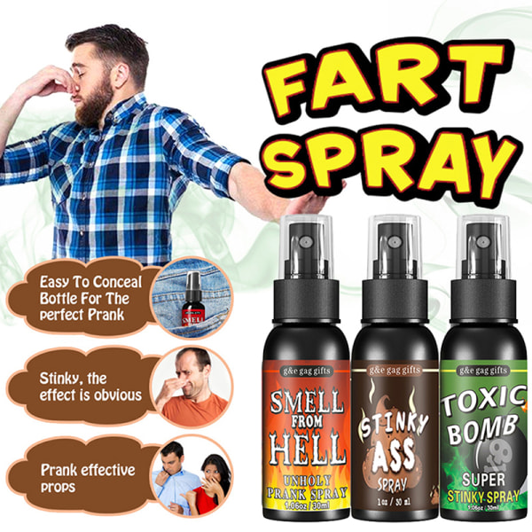 30 ml prank-nyheter Toy Gag Joke Liquid Fart Spray Can Stink B Poop smell A
