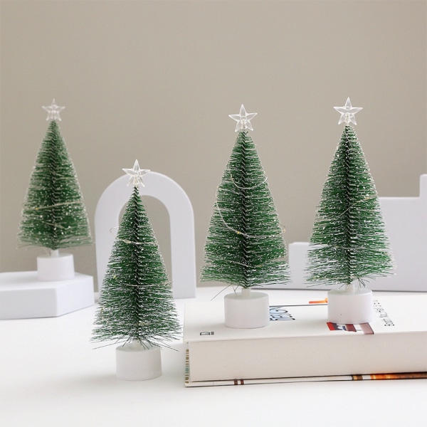 Lysende minijuletrær Vakre små kunstige jule-T A one size