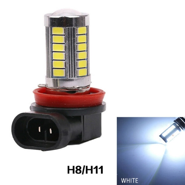 1Pc Super Bright H8/H11 33-LED hvid biltågelygte forlygte Dr White light H8/H11