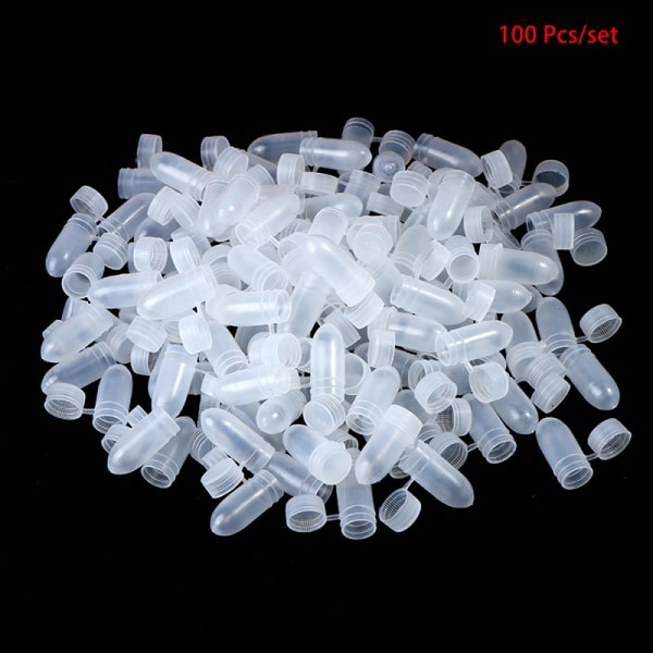 100 st Bärbar Flip Lock Transparent Kapselförvaringsbehållare onesize