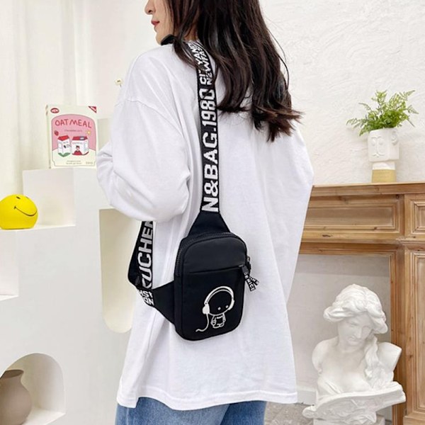 Menn Skulderveske Trend Vanntett Liten Messenger Bag Kvadrat B