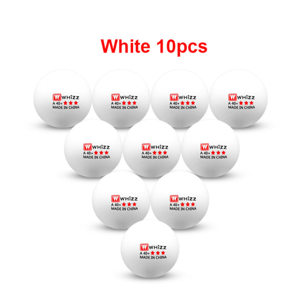 10/50 stk Bordtennisball 3 stjerner Konkurransetreningsballer P White 10PCS