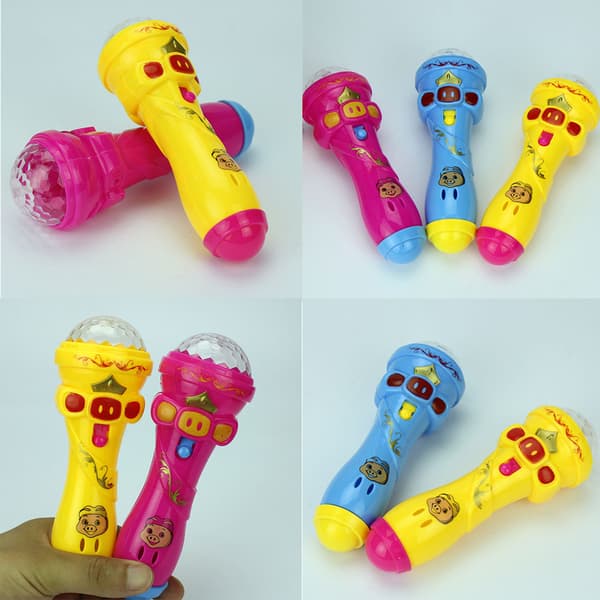 2 stk Blinkende projeksjonsmikrofon Baby Learning hine Utdanning Random Color 2Pcs