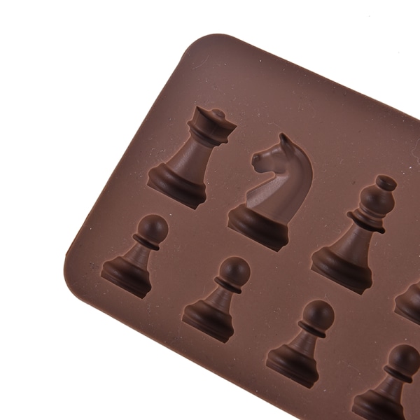 1 STK New Chess Silikone Chokolade Forme DIY Kage Dekoration Kitc Brown one size
