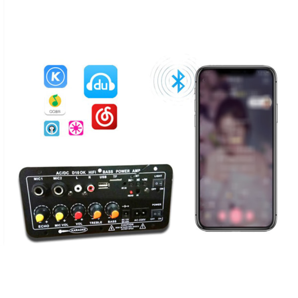 Bluetooth o Vahvistinkortti Hifi Stereo o Vahvistin Digital Pow Multicolor onesize