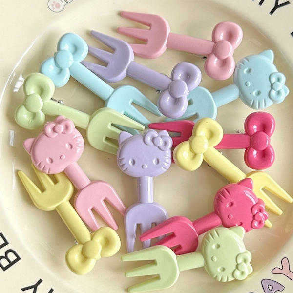 Tegneserie Fruktgaffel Tannpirkere e Dyr  Utvalg Mini Lunsj Bo 10PCS