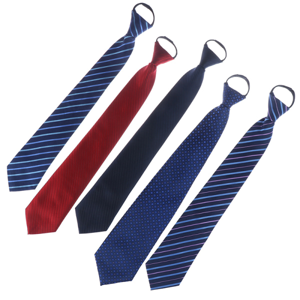 Lazy menns glidelås slips solid stripet uformelt forretningsbryllup Color style 3