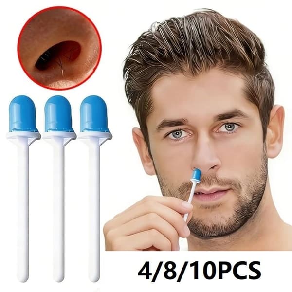 4/8/10 stk nesevoksstaver applikatorer engangs nesehårfjerner White 10PCS