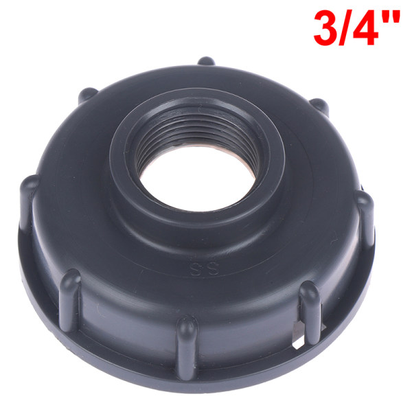 IBC Tankin liittimet S60X6 karkea kierteinen cap 1/2" 3/4" 1" Adaan Black 3/4 inch