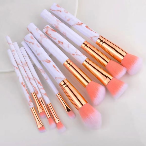 10 stk Makeup Brush Sett Blush Foundation Brush Eye Shadow Concea pink one size