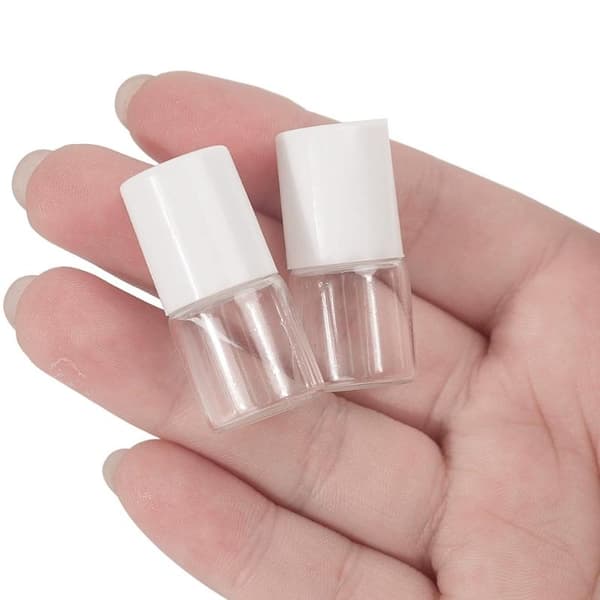 2 ml eterisk olja parfymflaska rostfritt stål och glas roll-on 5PCS