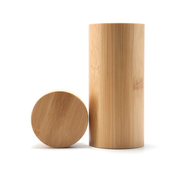 Fuld Bambus Træ Cylinder Brille Etui Bambus og Træ Special A5 A5