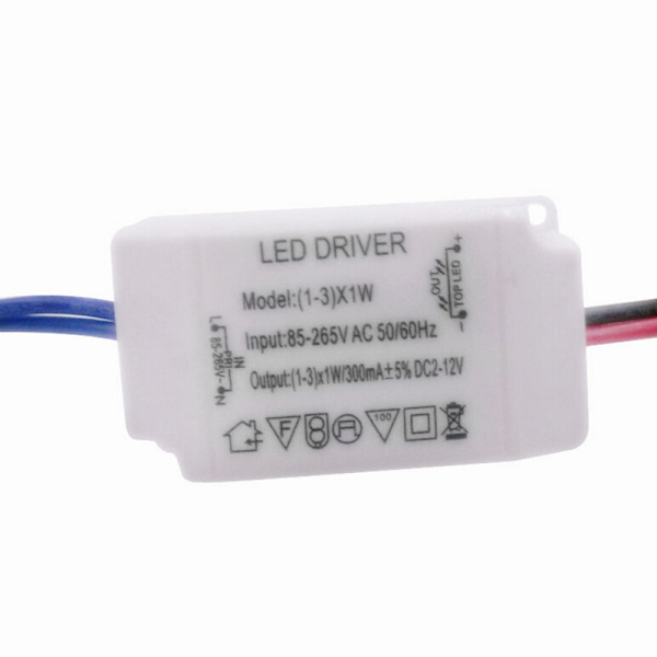 Yksinkertainen AC 85V-265V DC 12V LED elektroninen muuntaja Power S White one size