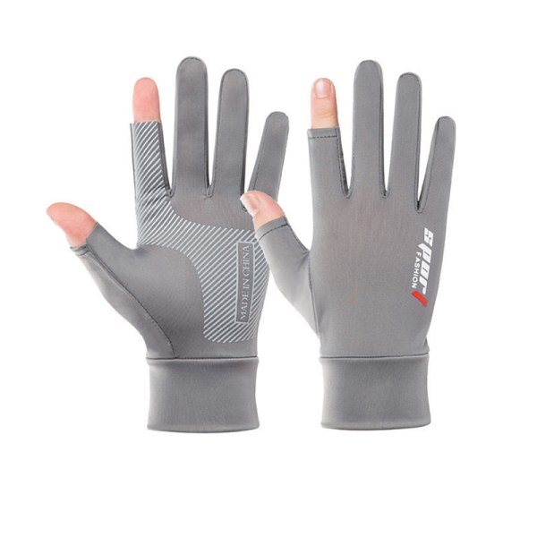 Cykelcykelhandskar Andas Ice Silk Halkfri Anti-UV Tou Gray one size