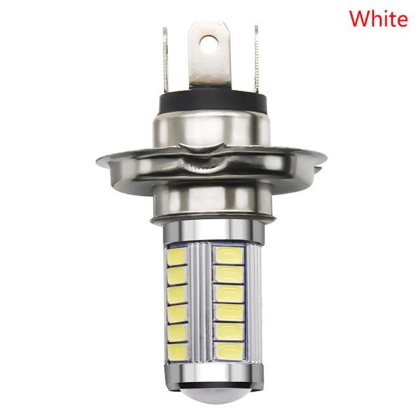 2 stk H4 LED lampe bilforlygte 33 SMD 5630 5730 pære auto White 2Pcs