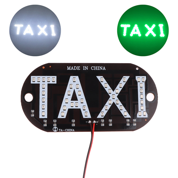 LED TAXI Skiltelys Taglampe Bil Vind Cab Indikator Indvendig Sig Green ONESIZE
