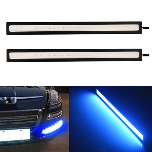 4stk Blå Super Bright Car COB LED-lys DRL Tåkekjøringslampe Blue 4pcs