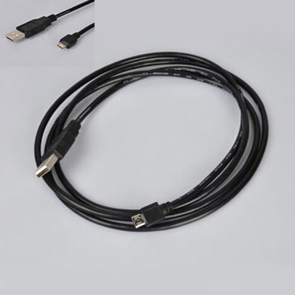 Svart micro USB laddningsdatakabel sladd för playstation 4 ps4 Black One Size