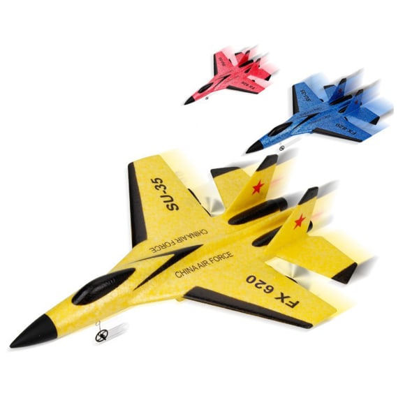 su 35 avion rc fjernbetjening flycontroller SU-35 jagerfly yellow