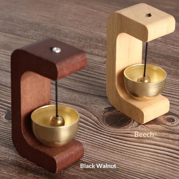 Dopamine dörrklocka i trä med magnetisk mässingsklocka Walnut chimes