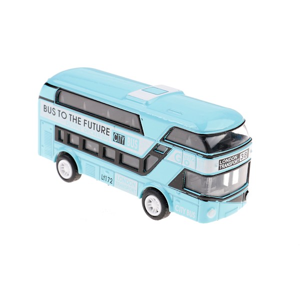 Kid metal diecast biler legetøj pull back 1:43 dobbeltdækker london Sky blue 1pc