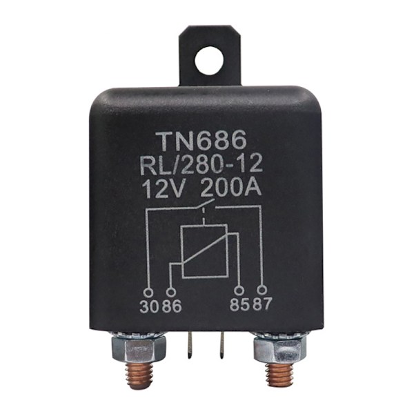 Rele käynnistyy 200A 100A 12V/24V Power Automotive Raskas virta Black 12V 200A