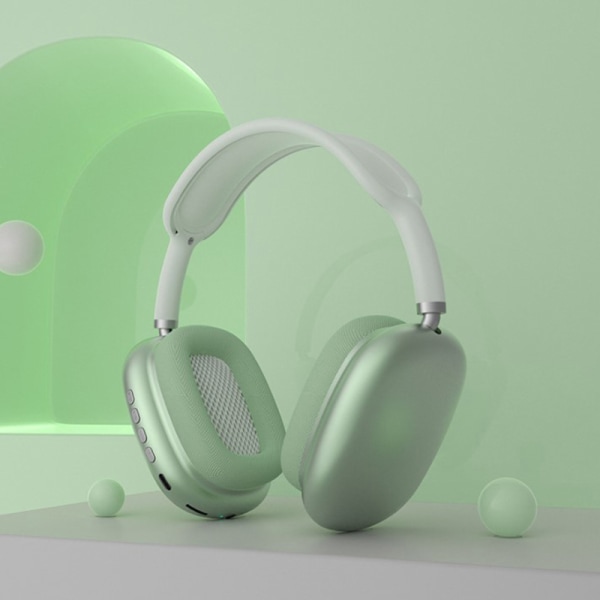Uusi P9-Max TWS Bluetooth -kuuloke langattomat päähän kiinnitettävä kuuloke green Onesize