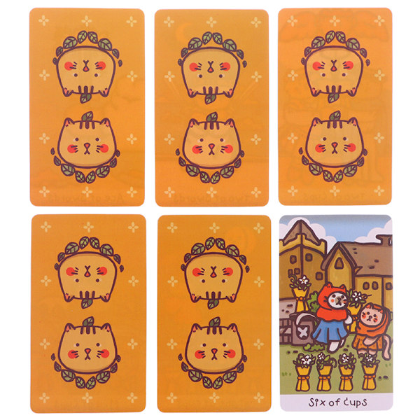 Cattitude Tarot Card Prophecy Fate Divination Deck Family Party Multicolor one size