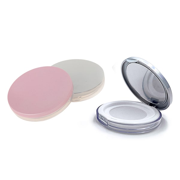 Kannettava tyhjä kosmeettinen seula, löysä purkkisäiliö, puff Box Cas Silver one size