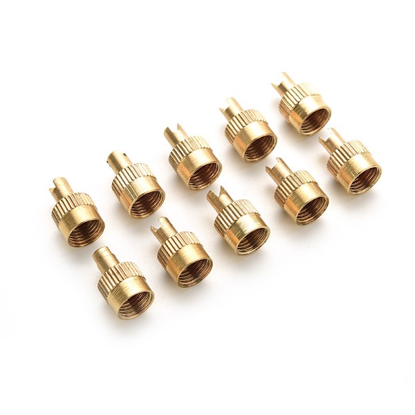 20kpl Autokromimetalliset uraventtiilin varren suojukset, joissa on ydin R Brown 20pcs