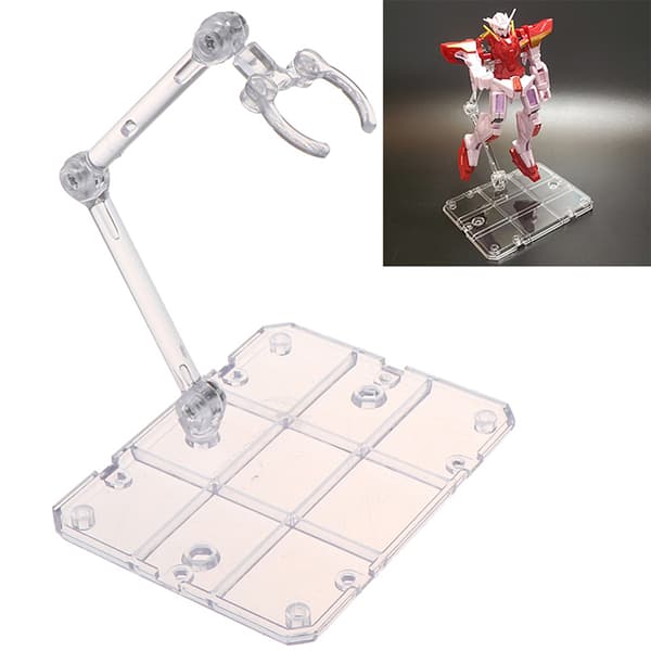 1Set Actionfigur Bas Lämplig Displayställ Fäste för HG 1 Transparent