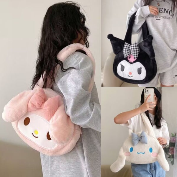 Kawaii Messenger Bag ja Pehmo Naisten Lolita Student Large-capaci White one size