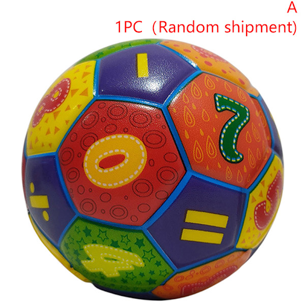 6,3 cm fast elastisk boll för barn, pussel, tidig utbildning, fotboll A