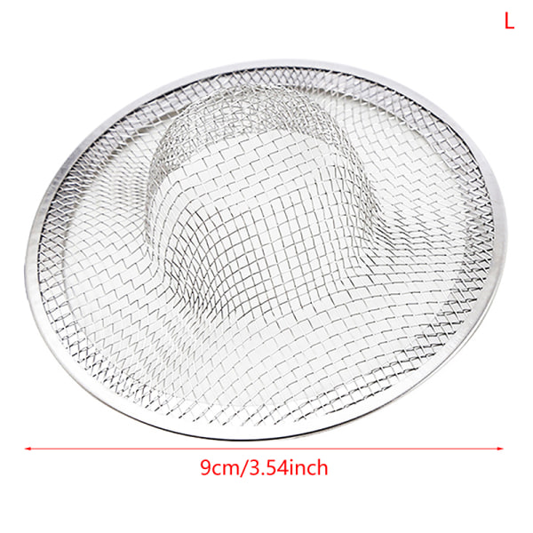 2 stk. Baderomsavløpsfilter i rustfritt stål Dusj Hårfangere Silver 9CM