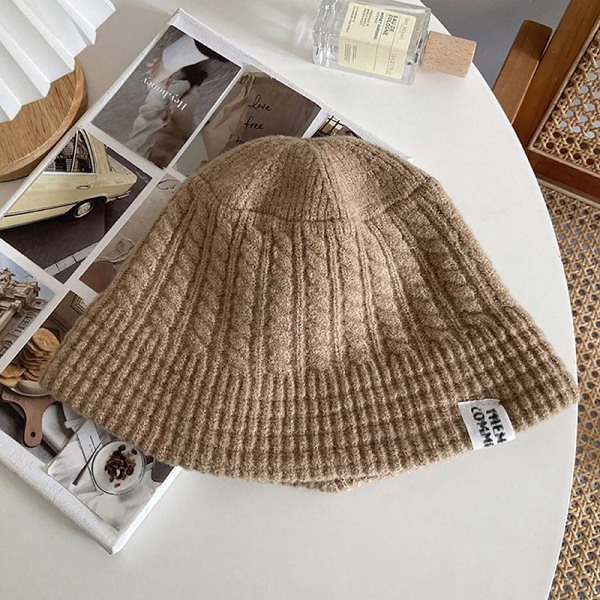 Dam Vinterhattar Bucket Hattar Mjuk Lamm Plysch Mjuk Varm Fisherm Beige one size